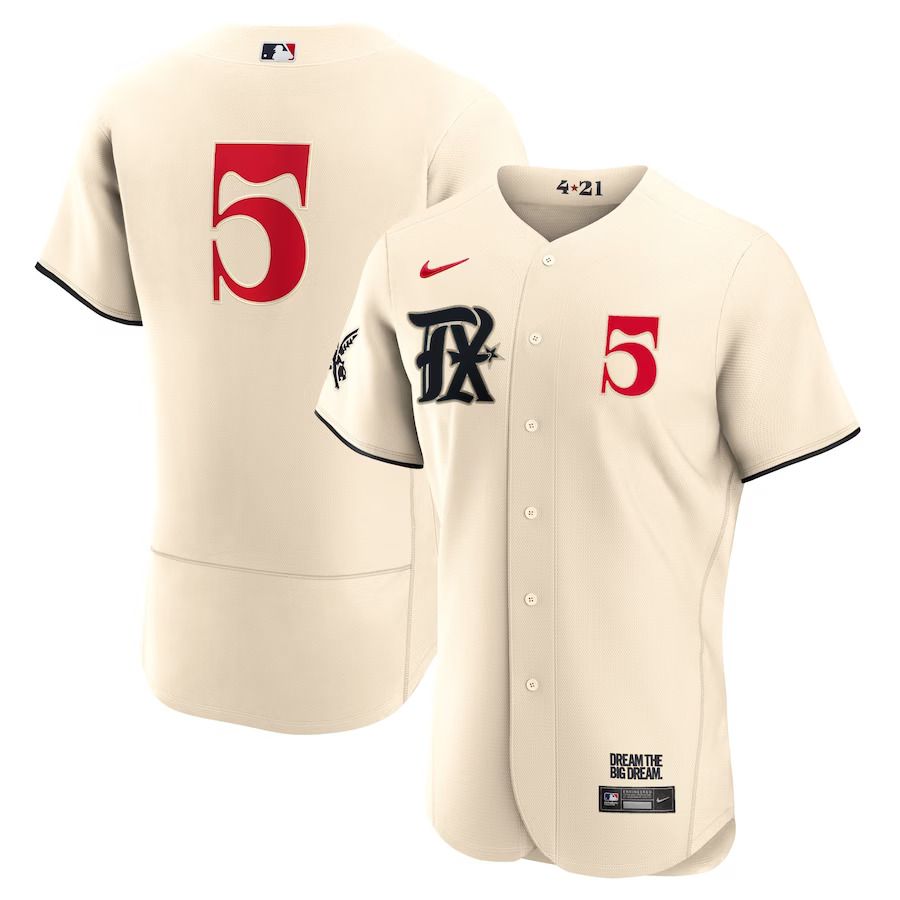 Men Texas Rangers #5 Corey Seager Nike Cream 2023 City Connect Authentic Player MLB Jersey->texas rangers->MLB Jersey